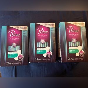 3 Brand New Poise Ultra Thin Pads 3 Light